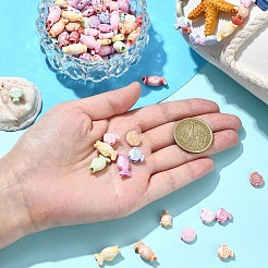 400個5スタイルクラフトスタイルアクリルビーズ  海洋のテーマ  ミックスカラー  10~16.5x6~10x4~7mm  穴：1~3mm  80個/スタイル&nbsp;MACR-YW0003-14