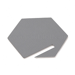 アクリルディスプレイスタンド  タグ表示用  六角  銀  40x45x0.7mm  スロット: 3mm。&nbsp;OACR-WH0036-13B