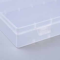 プラスチック箱  ビーズ保存容器  長方形  透明  20.4x11.4x3.6cm&nbsp;LS-CON-I008-01