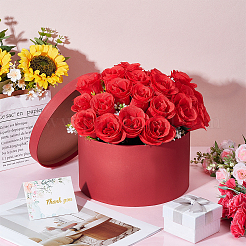 1Pc Flat Round Cardboard Paper Gift Boxes&nbsp;CON-BC0007-84A