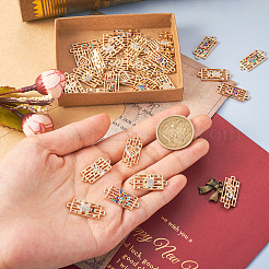 40Pcs 10 Styles Alloy Rhinestone Connector Charms&nbsp;FIND-TA0002-01