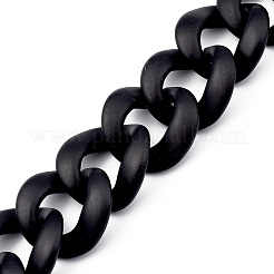 Handmade Spray Painted CCB Plastic Curb Chains&nbsp;AJEW-JB00737-01