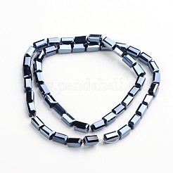 Full Plated Faceted Cuboid Electroplate Glass Beads Strands&nbsp;EGLA-F109-B02