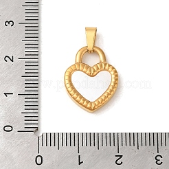 イオンプレーティング（IP）304ステンレスペンダント  パヴェシェル付き  ハートチャーム  ゴールドカラー  18x14x2.5mm  穴：6x2.5mm&nbsp;STAS-C103-11G
