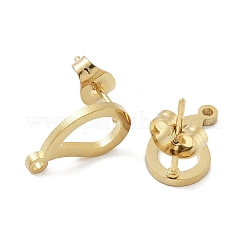 Teardrop Ion Plating(IP) 304 Stainless Steel Stud Earring Findings&nbsp;STAS-I206-92G
