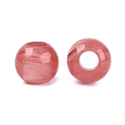 チェリークォーツガラスビーズ  滑らかなロンデル  大穴ビーズ  20~20.5x17~18mm  穴：7.5~8.5mm&nbsp;G-Q608-05Q