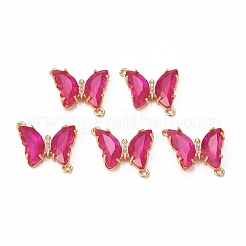 Glass Connector Charms&nbsp;KK-E068-VB402-2