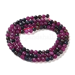 Natural Red Corundum/Ruby and Sapphire Beads Strands&nbsp;G-Z150-A03-3mm