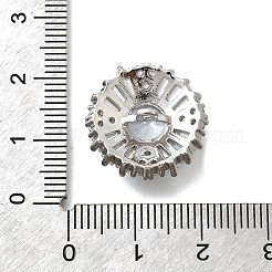 Brass Micro Pave Cubic Zirconia Pendants&nbsp;KK-D295-15P