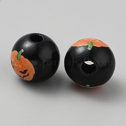 Halloween Theme Wood European Beads&nbsp;WOOD-CJC0007-06A