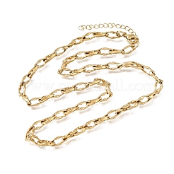 5MM 304 Stainless Steel Twisted Oval Link Chain Necklaces for Man and Women&nbsp;SA-CBAB767-18B-G