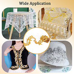 2M Floral Embroidery Iron on/Sew on Polyester Ribbon Patches&nbsp;OCOR-FG0001-75E