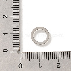 304ステンレススチールチャーム  レーザー切断  ステンレス鋼色  リング  10x10x1mm  穴：7.5mm&nbsp;STAS-S144-01P-E