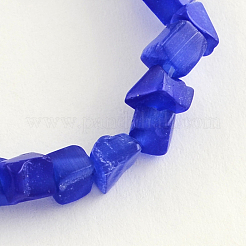 キャッツアイガラスビーズ連売り  チップ  ミックスカラー  3~6x3~5x2~4mm  穴：1mm  約512個/連  32.6インチ&nbsp;CE-R010-01