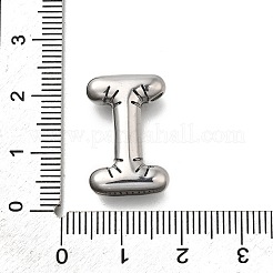 304ステンレスペンダント  レターチャーム  変色防止  文字I  21x13.5x5.5mm  穴：3.4x2mm&nbsp;STAS-S166-01P-09