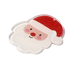Printed Christmas Theme Acrylic Pendants&nbsp;OACR-L018-09A