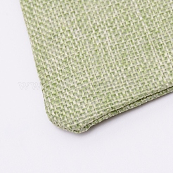 黄麻布製梱包袋ポーチ  巾着袋  ダークシーグリーン  17.7~18x12.9~13x0.4cm&nbsp;ABAG-WH0025-04B