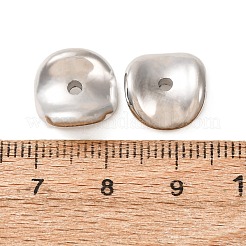 304ステンレススチールスペーサービーズ  フラットラウンド  ステンレス鋼色  12x12x4mm  穴：1.8mm&nbsp;SA-CBAE384-10P