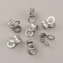 304ステンレススチールボールチェーンコネクター  ステンレス鋼色  15x8.5x10.5mm  穴：5mm&nbsp;STAS-WH0029-64P