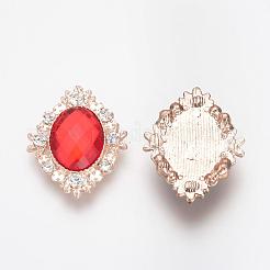 Alloy Rhinestone Flat Back Cabochons&nbsp;RB-S061-B