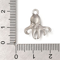 変色防止304ステンレススチールペンダント  タコのチャーム  ステンレス鋼色  18x16x27mm  穴：1.8mm&nbsp;STAS-M075-20P