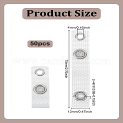 50Pcs PVC & Iron Snap Clip Straps&nbsp;FIND-LP0008-41
