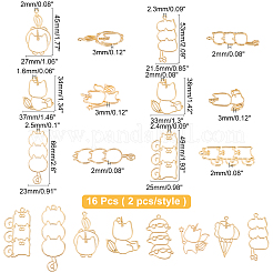 8 Styles Alloy Open Back Bezel Animal Theme Pendants&nbsp;PALLOY-AR0001-17