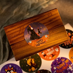 12 個ハロウィンテーマラウンドドット紙絵ステッカー diy スクラップブッキング用  クラフト  ハロウィーン模様  カラフル  35mm&nbsp;STIC-E003-02