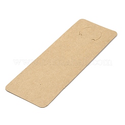 キーホルダー用のボール紙ジュエリーディスプレイカード  ジュエリーハングタグ  長方形  バリーウッド  13x4.5x0.04cm  穴：2.5mm&nbsp;CDIS-WH0029-03B