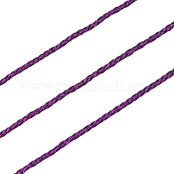 12プライメタリックコード  ジュエリー作りのための  パープル  0.8mm  約27.34ヤード（25m）/ロール&nbsp;MCOR-CJ0001-03E