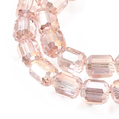 Electroplate Transparent Column Glass Beads Strands&nbsp;EGLA-A043-02-AB06