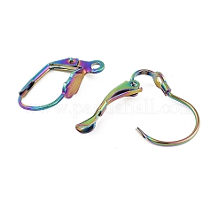 ステンレススチール製フレンチフックピアスパーツ  ミックスカラー  14.5~22.5x12~14x1.5~2.5mm  穴：1.2~1.6mm  ピン：0.8mm&nbsp;STAS-XCP0001-79