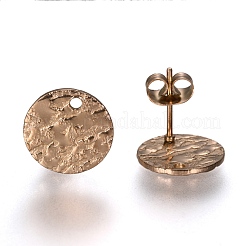 Ion Plating(IP) 304 Stainless Steel Stud Earring Findings&nbsp;STAS-I157-11B-RG