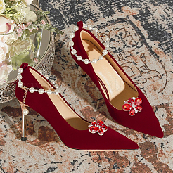 2Pcs Alloy Rhinestone Wedding Shoe Decorations&nbsp;FIND-FG0002-48A