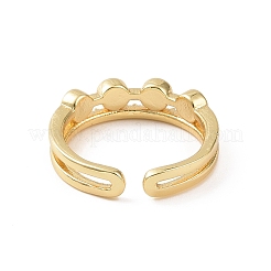Brass Micro Pave Cubic Zirconia Open Rings&nbsp;RJEW-J017-VC275