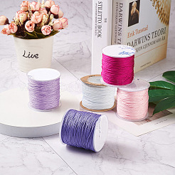 5 Rolls 5 Colors Nylon Braided Cord&nbsp;NWIR-YS0001-01B