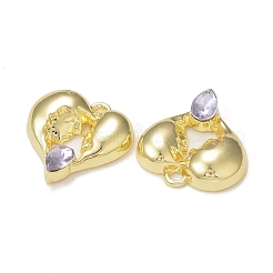 Rack Plating Alloy Glass Pendants&nbsp;PALLOY-P291-01G-02