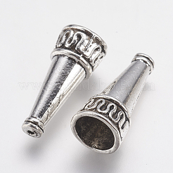 合金ビーズコーン  アンティークシルバー  21.5x9.5mm  穴：2~7mm&nbsp;PALLOY-I114-11AS