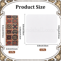 Pu レザー眼鏡ケース  メガネ用 サングラス プロテクター  花  155x61x55mm&nbsp;AJEW-CN0005-92B-04