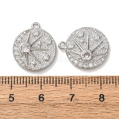 Star & Moon Brass Micro Pave Cubic Zirconia Pendants&nbsp;KK-A295-11A-P