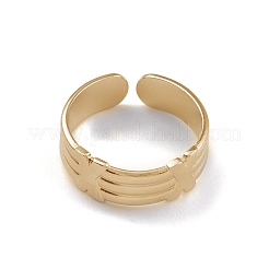Ion Plating(IP) 304 Stainless Steel Cuff Rings&nbsp;RJEW-G285-81G