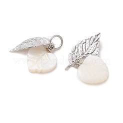 Natural Shell & Stainless Steel Pendants&nbsp;PALLOY-JF05888