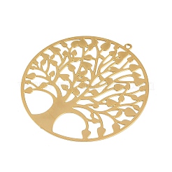 304 Stainless Steel Etched Metal Embellishments Pendants&nbsp;STAS-H236-04G