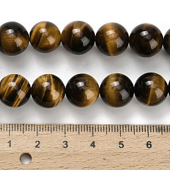 Natural Tiger Eye Beads Strands&nbsp;G-H329-C07-12mm