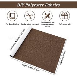 DIYポリエステル生地1枚  ペーパーバック付き  製本用  コーヒー  430x1000mm&nbsp;DIY-OC0009-58D