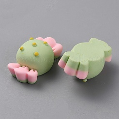 不透明な樹脂模倣食品カボション  キャンディ  ダークシーグリーン  15~15.5x26x12~12.5mm&nbsp;RESI-WH0036-102
