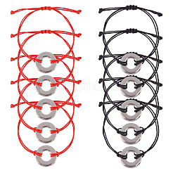 10Pcs 2 Colors Eco-Friendly Korean Waxed Polyester Braided Beaded Bracelets&nbsp;BJEW-DC00004