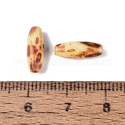 不透明色のガラスシードビーズ  ライス  火で磨かれた  淡いチソウ  12.5x4.5mm  穴：0.8mm  約148個/袋&nbsp;GL-CBAC3F6-01L