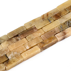 天然黄龍翡翠のビーズ連売り  直方体の  13~13.5x4~5x4~5mm  穴：1~1.2mm  約30個/連  15.16~15.35'''（38.5~39センチメートル）&nbsp;G-T141-109