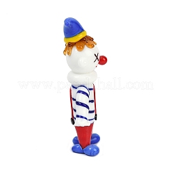 Handmade Lampwork Clown Display Decorations&nbsp;LAMP-Q005-12G